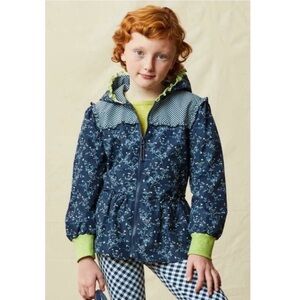 Matilda Jane Girls Wildflower Bouquet Floral Jacket In Blue & Green Size 10